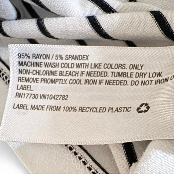 A New Day White with thin black striped top - Picture 3 of 3
